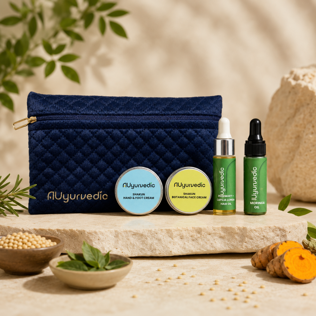 Ayurvedic Skincare & Hair Discovery Kit – Mini Set